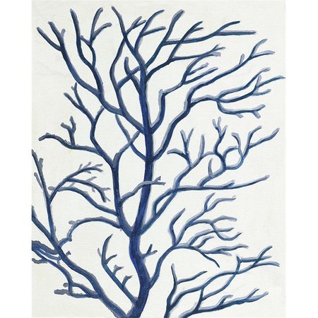 JECO 16 x 20 in. Dried Tree Oil Paint Wall Decor, Blue HD-WD027